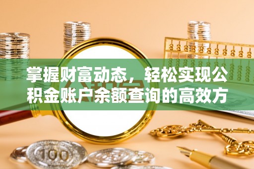 温岭掌握财富动态，轻松实现公积金账户余额查询的高效方法