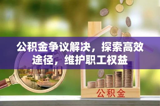 温岭公积金争议解决，探索高效途径，维护职工权益