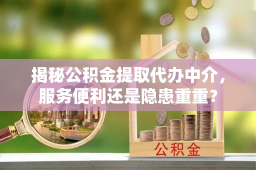 温岭揭秘公积金提取代办中介，服务便利还是隐患重重？