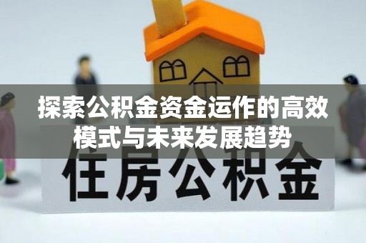 温岭探索公积金资金运作的高效模式与未来发展趋势