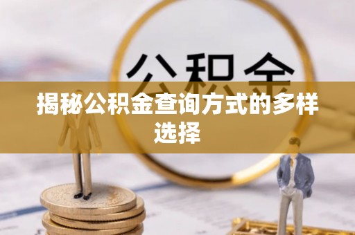 温岭揭秘公积金查询方式的多样选择