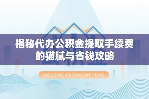 温岭揭秘代办公积金提取手续费的猫腻与省钱攻略