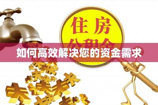 温岭如何高效解决您的资金需求